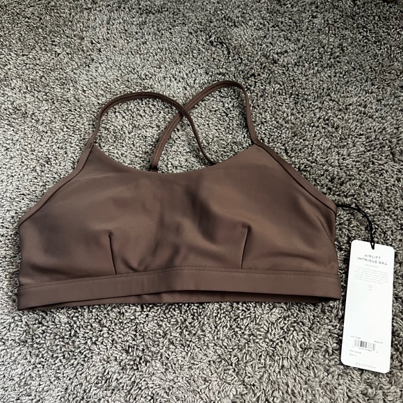NWT Alo Yoga Airlift Intrigue Bra in Hot Cocoa - Picture 4 of 9